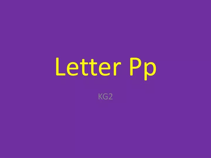 letter pp