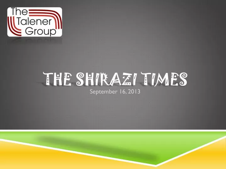 the shirazi times