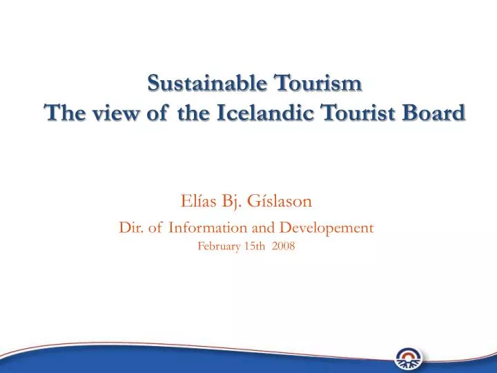 sustainable tourism the view of the icelandic tourist board