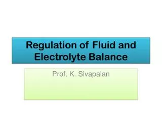 PPT - Fluid and Electrolyte Balance PowerPoint Presentation, free ...