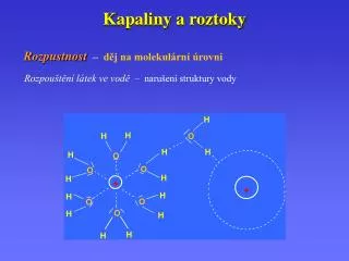 kapaliny a roztoky