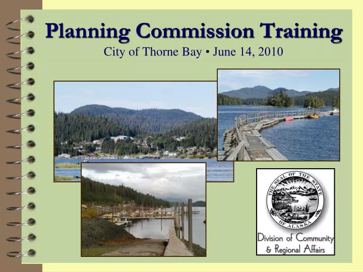 planning commission training city of thorne bay june 14 2010