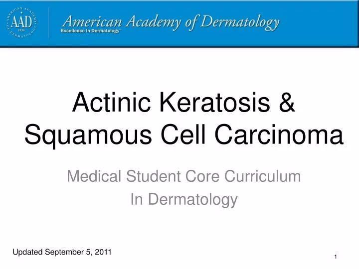 actinic keratosis squamous cell carcinoma
