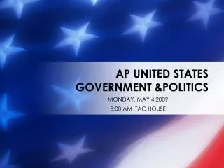 AP UNITED STATES GOVERNMENT &amp;POLITICS