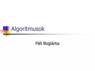 algoritmusok