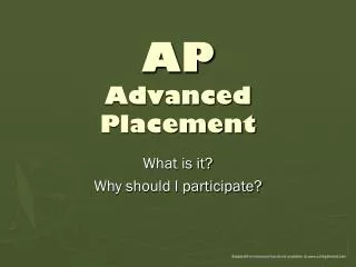 AP Advanced Placement