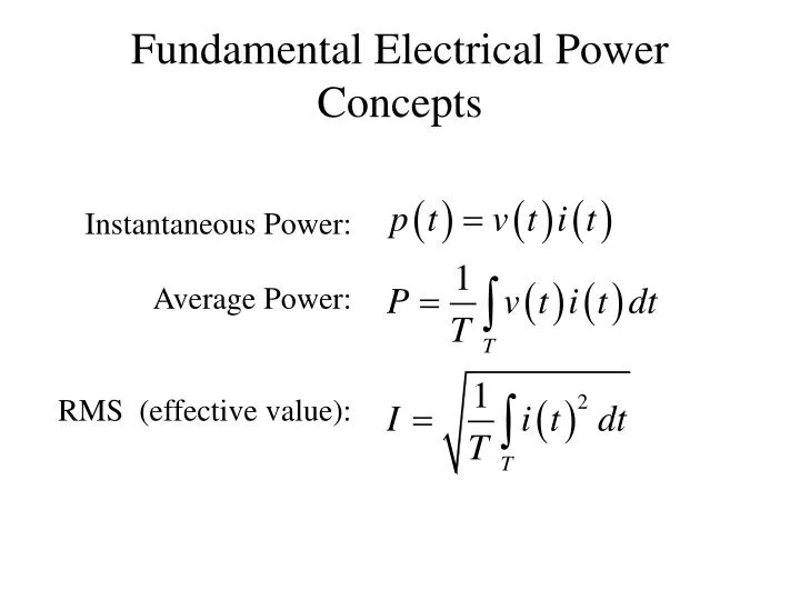 fundamental electrical power concepts