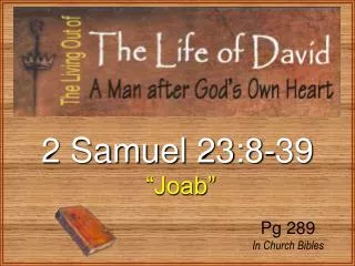 2 Samuel 23:8-39