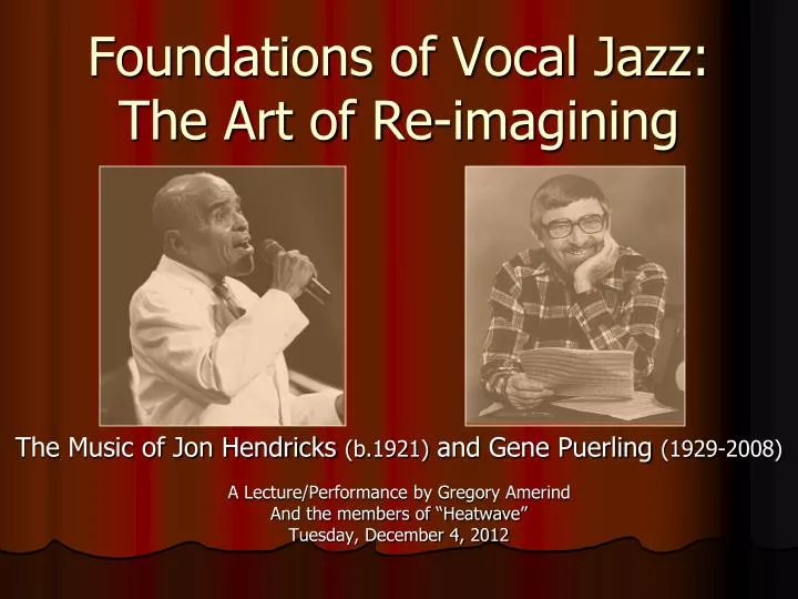 foundations of vocal jazz the art of re imagining