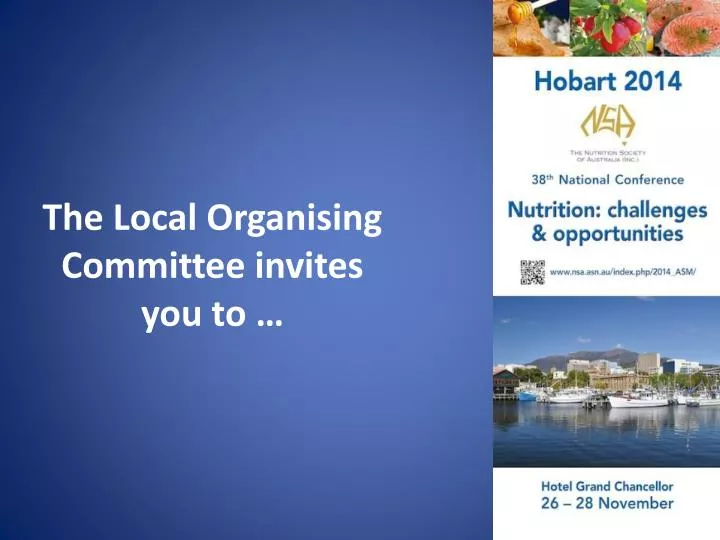 the local organising committee invites you to
