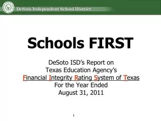 Schools FIRST