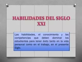 habilidades del siglo xxi