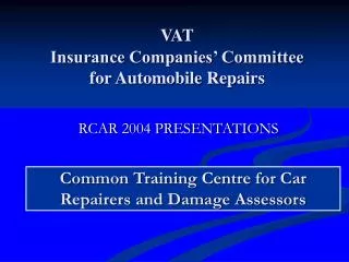 RCAR 2004 PRESENTATIONS