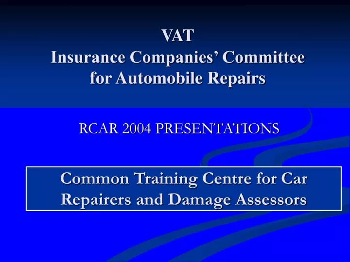 rcar 2004 presentations