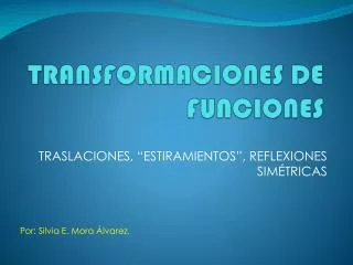 transformaciones de funciones
