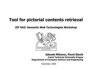 Tool for pictorial contents retrieval