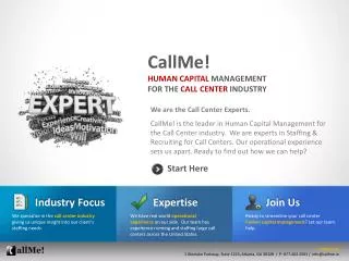 We are the Call Center Experts.