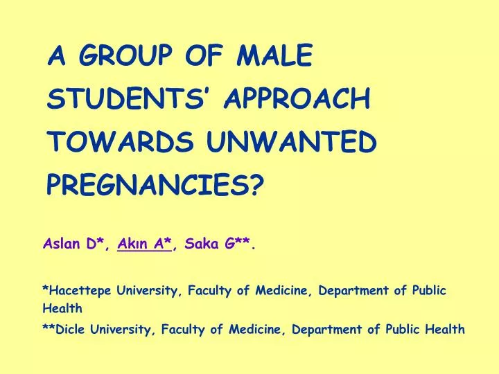a group of male students approach towards unwanted pregnancies