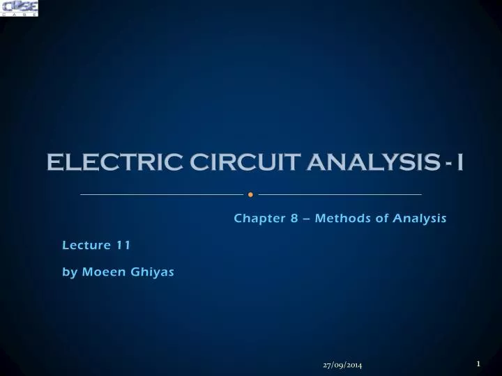 electric circuit analysis i