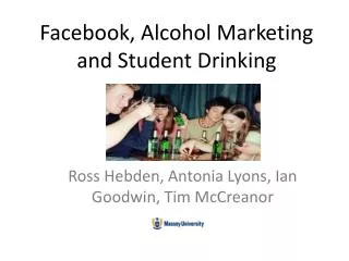 Facebook, Alcohol Marketing and Student Drinking