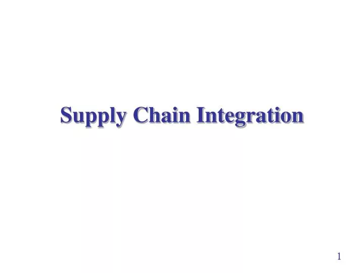 supply chain integration