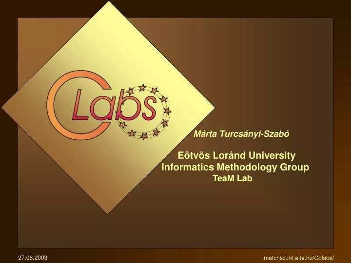 m rta turcs nyi szab e tv s lor nd university informatics methodology group team lab