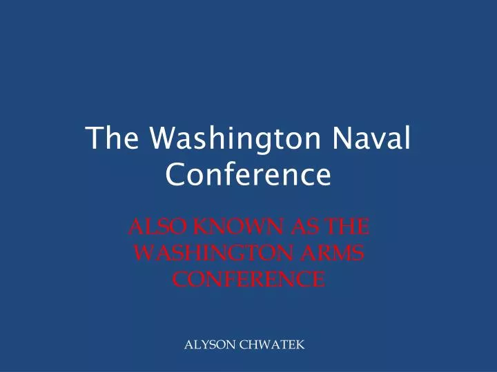 the washington naval conference