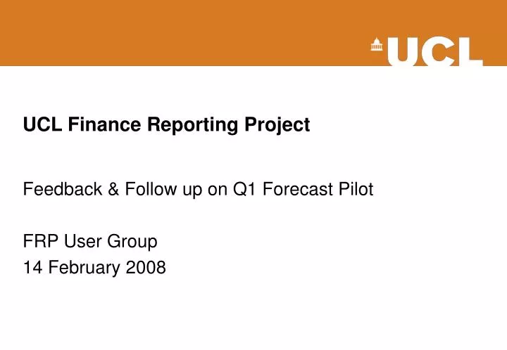 ucl finance reporting project