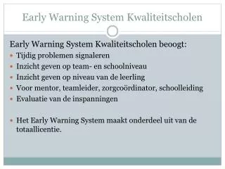 early warning system kwaliteitscholen