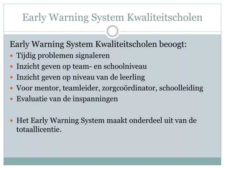 early warning system kwaliteitscholen