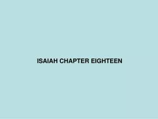 ISAIAH CHAPTER EIGHTEEN