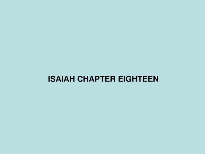 isaiah chapter eighteen