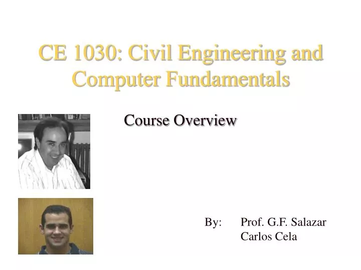 ce 1030 civil engineering and computer fundamentals