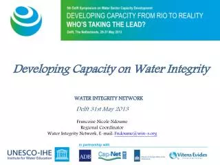Developing Capacity on Water Integrity