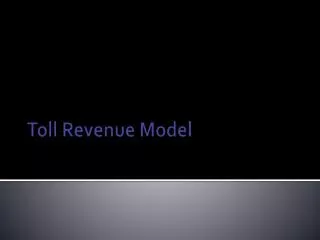 Toll Revenue Model