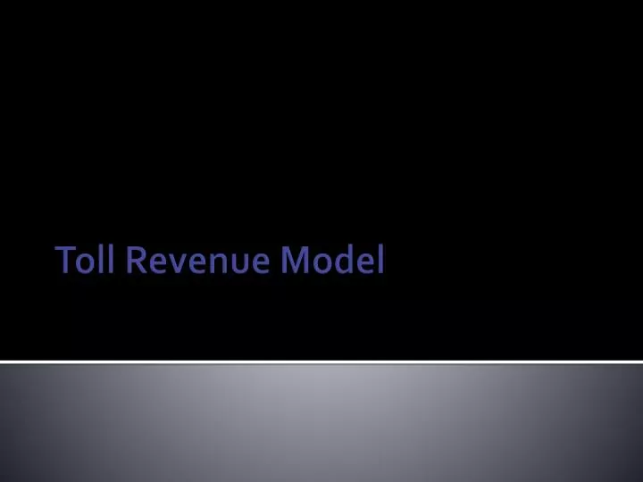 toll revenue model