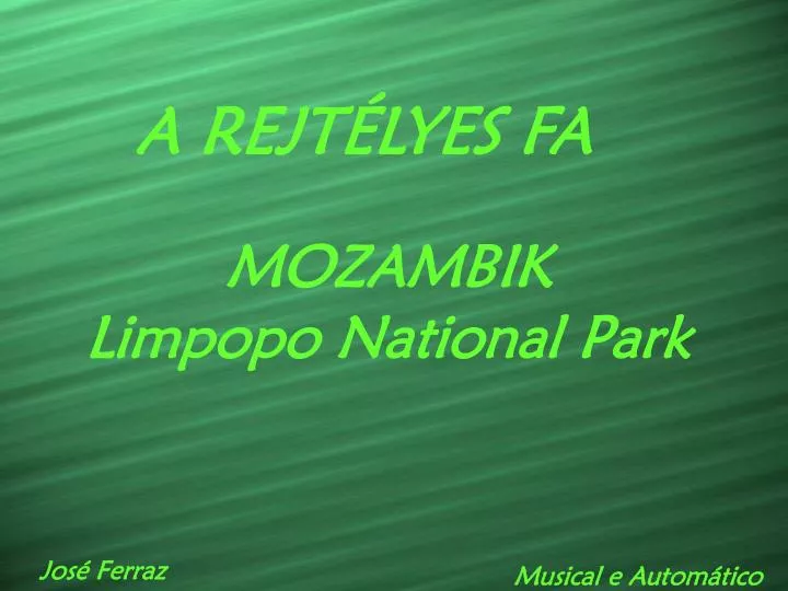 mozambik limpopo national park