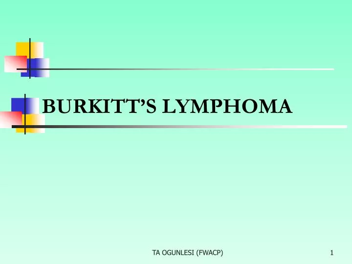 burkitt s lymphoma