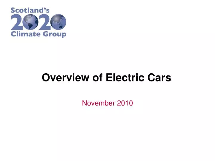 overview of electric cars