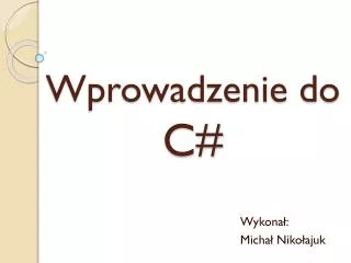 wprowadzenie do c