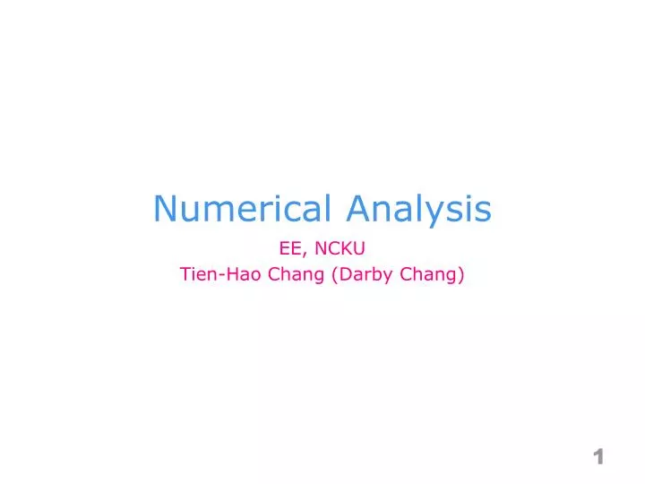 numerical analysis