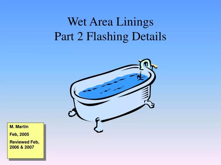 wet area linings part 2 flashing details