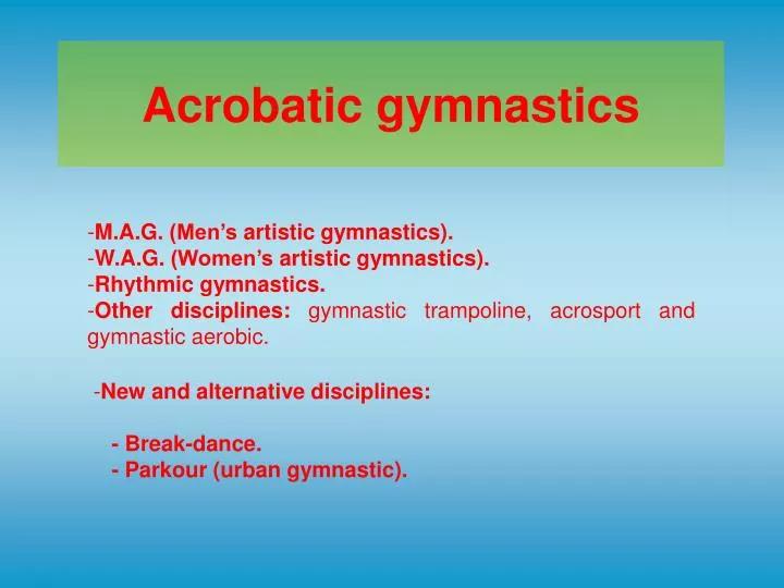 acrobatic gymnastics