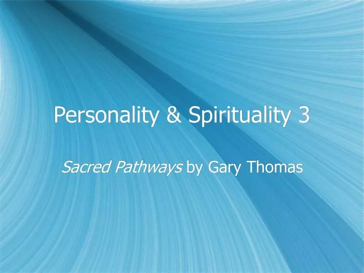 personality spirituality 3