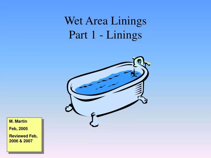 wet area linings part 1 linings