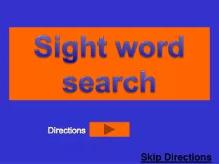 Sight word search
