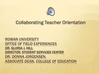 Collaborating Teacher Orientation