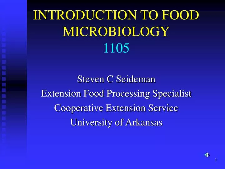 introduction to food microbiology 1105