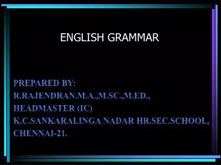 ENGLISH GRAMMAR