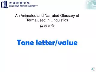 Tone letter/value